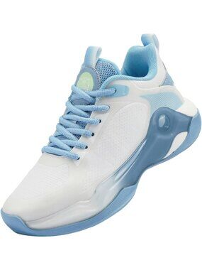 Women's White Lan Breathable High Upper Anti Slip Sneakers Basketball Shoes